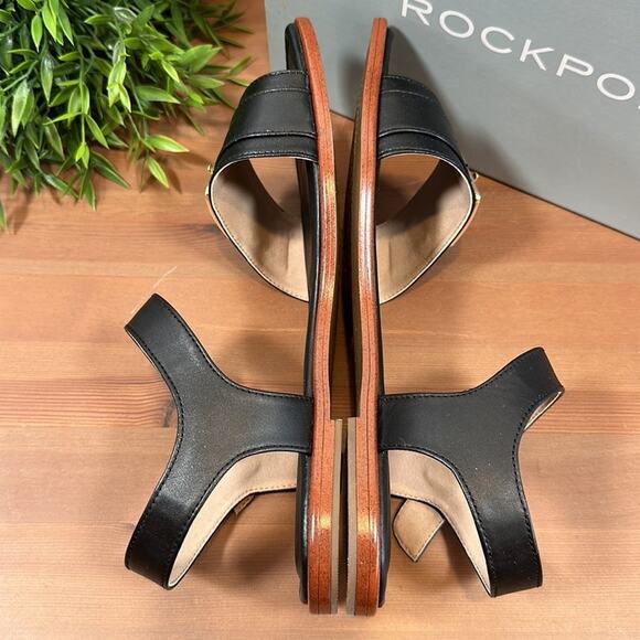 Rockport Zadie Buckle Total Motion Leather Sandals Wide Width Size 9.5 - Picture 10 of 12